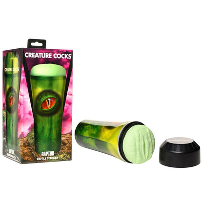 Creature Cocks Raptor Reptile Stroker - Green Fantasy Stroker - AH241