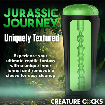 Creature Cocks Raptor Reptile Stroker - Green Fantasy Stroker - AH241