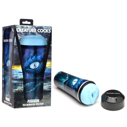 Creature Cocks Pussidon Sea Monster Stroker - Blue Fantasy Stroker - AH244