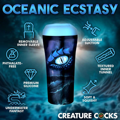 Creature Cocks Pussidon Sea Monster Stroker - Blue Fantasy Stroker - AH244