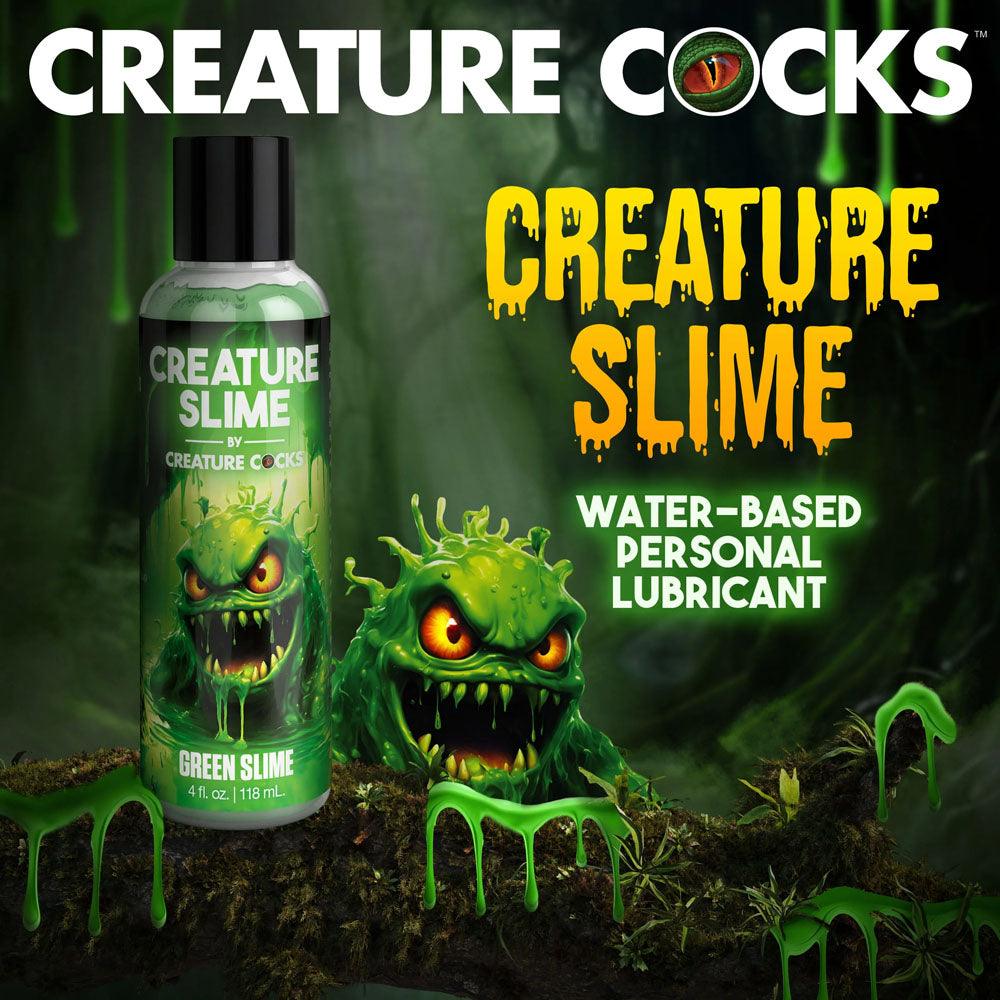 Creature Slime by Creature Cocks - Green Slime - Green Water Based Lubricant - 118 ml Bottle - AH586-4OZ