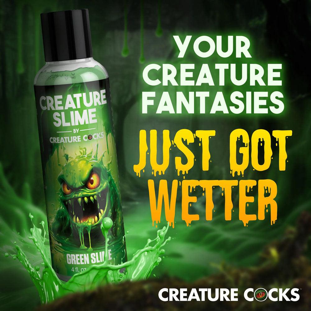 Creature Slime by Creature Cocks - Green Slime - Green Water Based Lubricant - 118 ml Bottle - AH586-4OZ