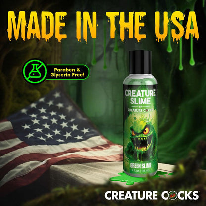 Creature Slime by Creature Cocks - Green Slime - Green Water Based Lubricant - 118 ml Bottle - AH586-4OZ