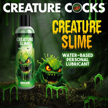 Creature Slime by Creature Cocks - Green Slime - Green Water Based Lubricant - 237 ml Bottle - AH586-8OZ