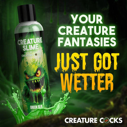 Creature Slime by Creature Cocks - Green Slime - Green Water Based Lubricant - 237 ml Bottle - AH586-8OZ