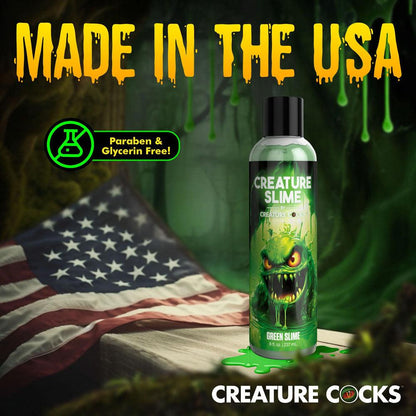 Creature Slime by Creature Cocks - Green Slime - Green Water Based Lubricant - 237 ml Bottle - AH586-8OZ