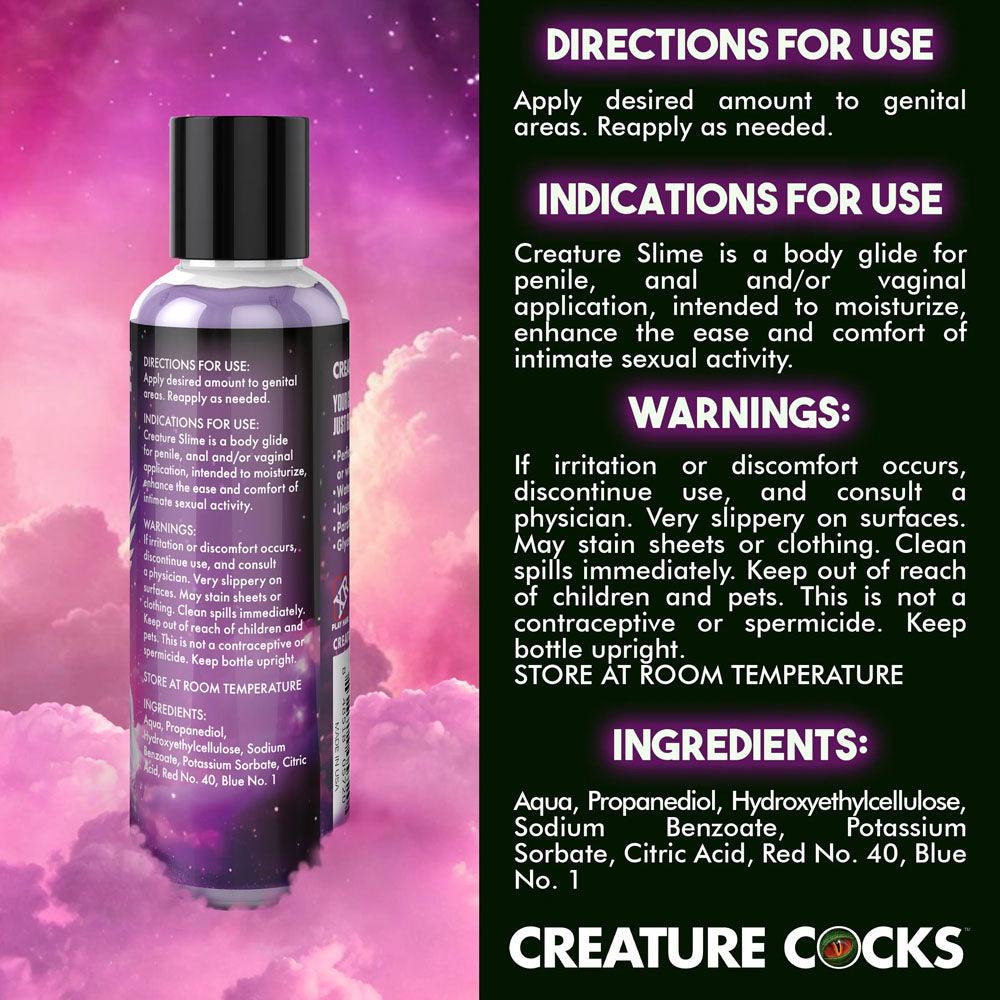 Creature Slime by Creature Cocks - Purple Slime - Purple Water Based Lubricant - 118 ml Bottle - AH587-4OZ