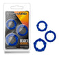 Stay Hard Beaded Cockrings - Blue Cock Rings - Set of  3 Sizes - BL-00013