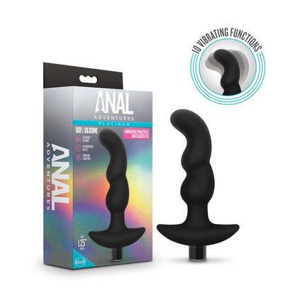 Anal Adventures Platinum Vibrating Prostate Massager 03 - Black USB Rechargeable 15.2 cm Prostate Massager - BL-11635