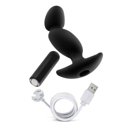 Anal Adventures Platinum Vibrating Prostate Massager 04 - Black 16.5 cm USB Rechargeable Prostate Massager - BL-11645