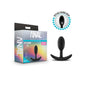 Anal Adventures Platinum Vibra Slim Plug - Black 8.9 cm Small Butt Plug with Internal Ball - BL-11845