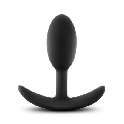 Anal Adventures Platinum Vibra Slim Plug - Black 8.9 cm Small Butt Plug with Internal Ball - BL-11845