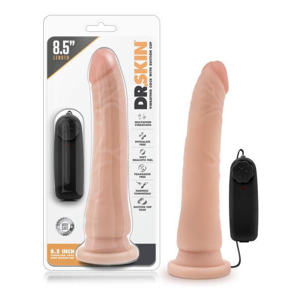 Dr. Skin 8.5'' Vibrating Realistic Cock - Flesh 21.6 cm Vibrating Dong - BL-13053