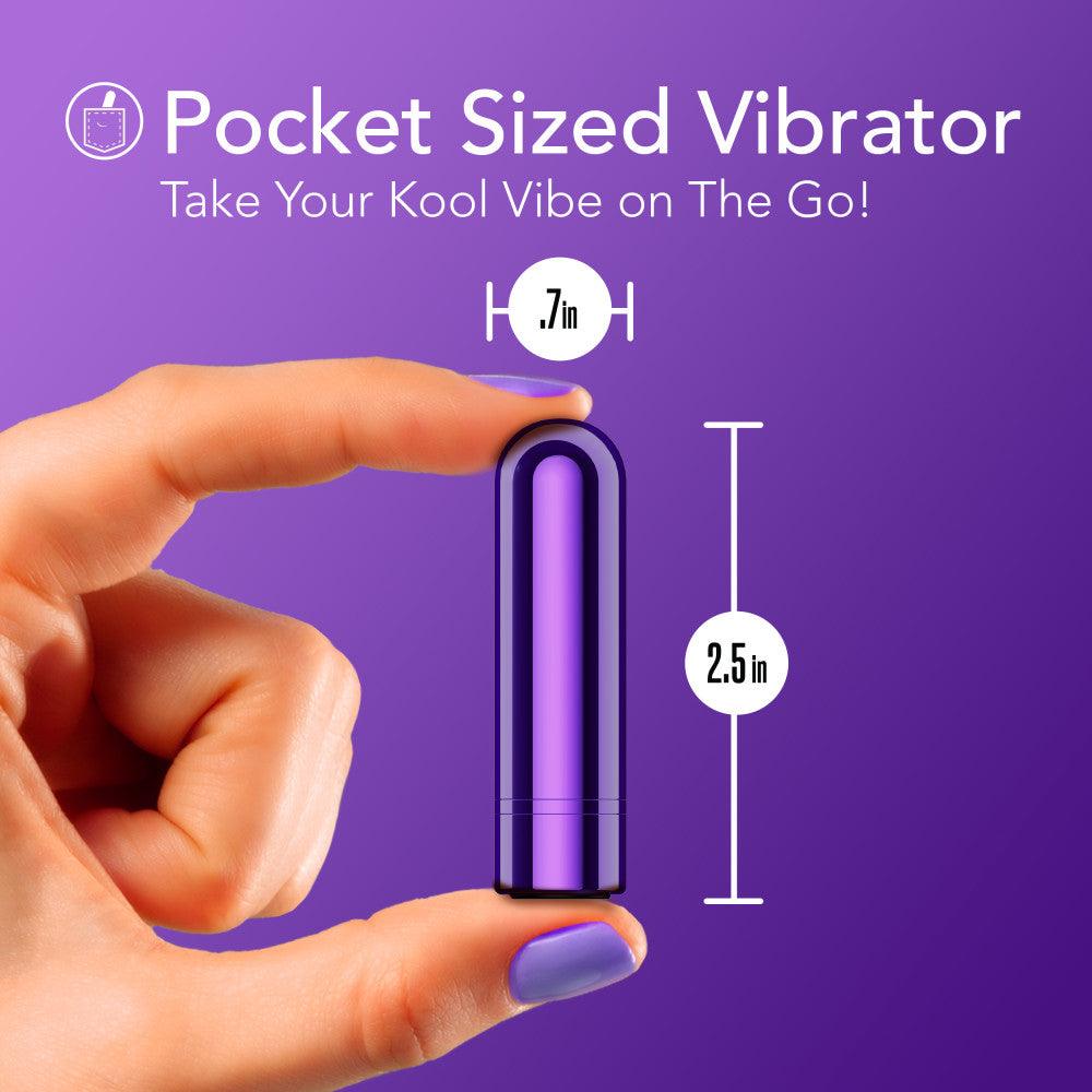 Kool Vibes - Rechargeable Mini Bullet - Grape - Purple 6.4 cm USB Rechargeable Bullet - BL-14301