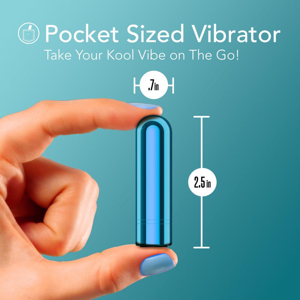 Kool Vibes - Rechargeable Mini Bullet - Blueberry - Blueberry 6.4 cm USB Rechargeable Bullet - BL-14302