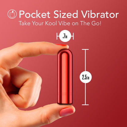 Kool Vibes - Rechargeable Mini Bullet - Cherry - Red 6.4 cm USB Rechargeable Bullet - BL-14308