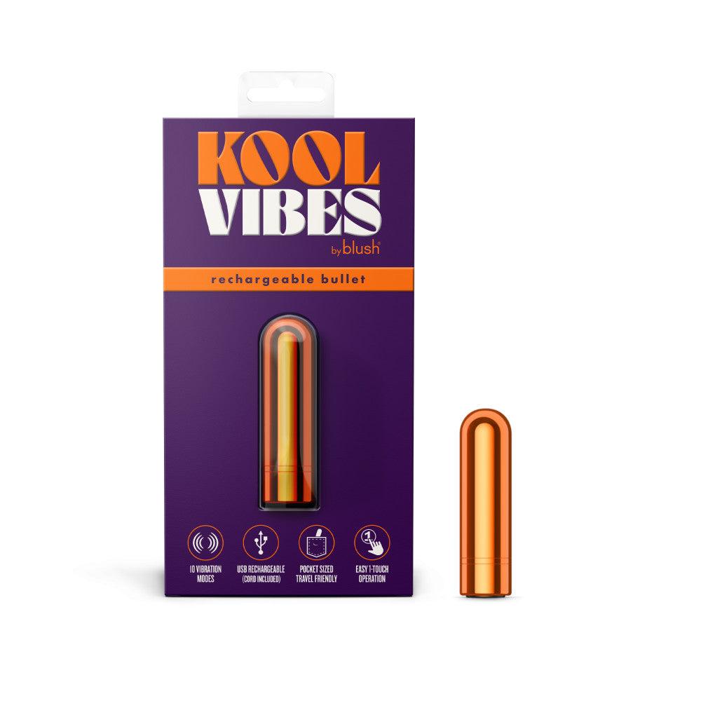 Kool Vibes - Rechargeable Mini Bullet - Tangerine - Orange 6.4 cm USB Rechargeable Bullet - BL-14319