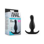 Anal Adventures Platinum Curve Plug - Black 8.9 cm Silicone Butt Plug - BL-18505