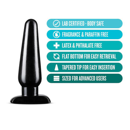 Anal Adventures Basic Anal Plug - Large - Black 16.5 cm Butt Plug - BL-18915