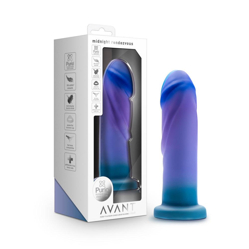 Avant - Midnight Rendezvous - Ocean Blue 19 cm Dildo - BL-23802