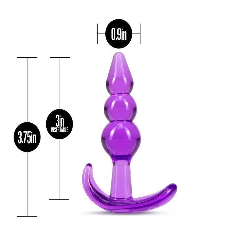 B Yours Triple Bead Anal Plug - Purple 9.5 cm Butt Plug - BL-24411