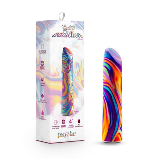 Limited Addiction Psyche - Power Vibe - Rainbow 10.2 cm USB Rechargeable Bulet - BL-27511