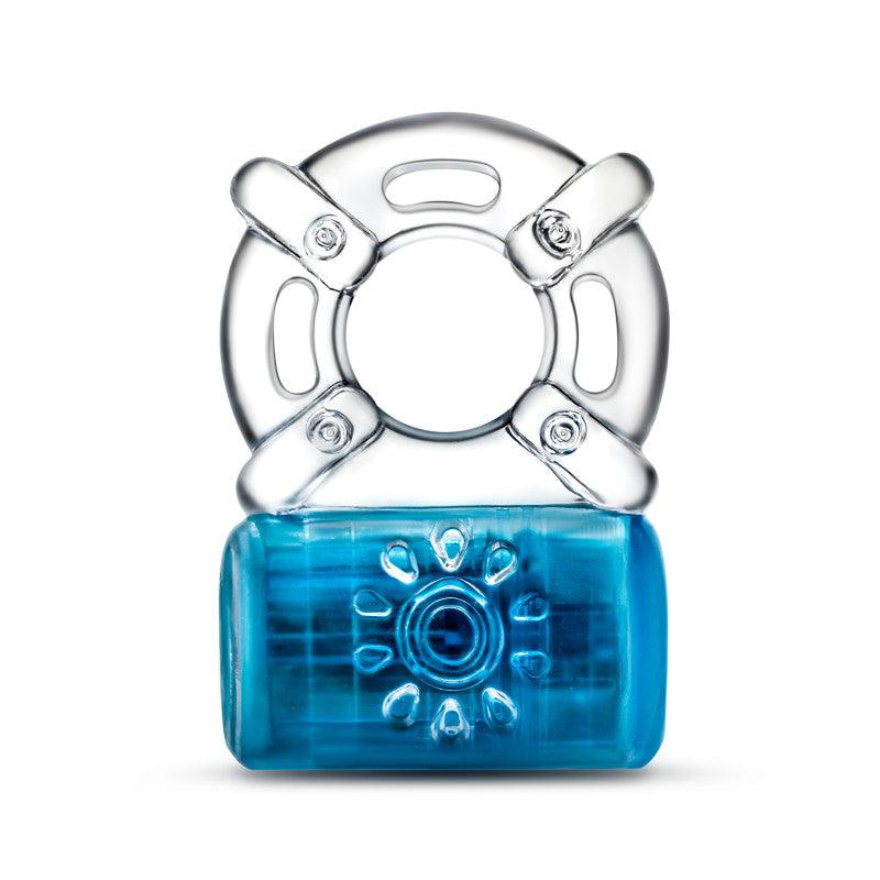 Play With Me Pleaser Rechargeable C-Ring - Blue - Blue Rechargeable Cock Ring - BL-31912