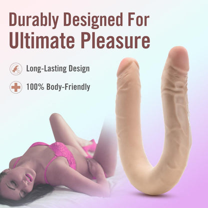 Dr. Skin Plus 16.5'' Posable Double Dong - Flesh 42 cm Double Dong - BL-32093