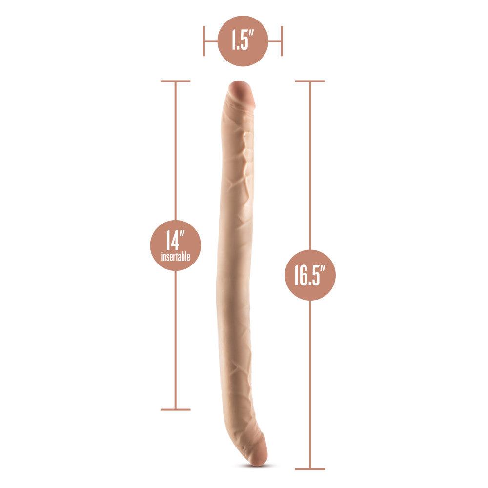 Dr. Skin Plus 16.5'' Posable Double Dong - Flesh 42 cm Double Dong - BL-32093