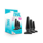 Anal Adventures Basic Plug Kit - Black Butt Plugs - Set of 3 Sizes - BL-386915