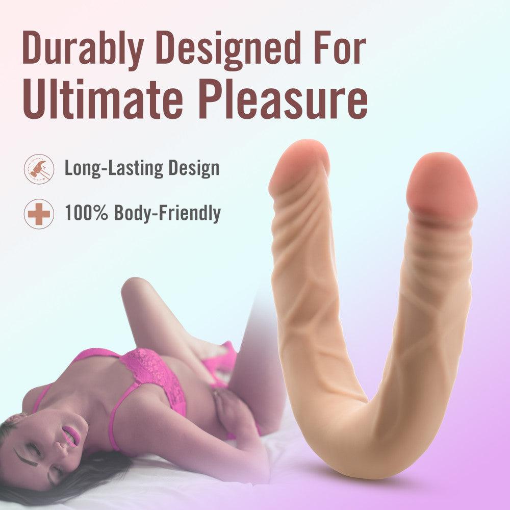 Dr. Skin Plus 14'' Posable Double Dong - Flesh 35.5 cm Double Dong - BL-39753