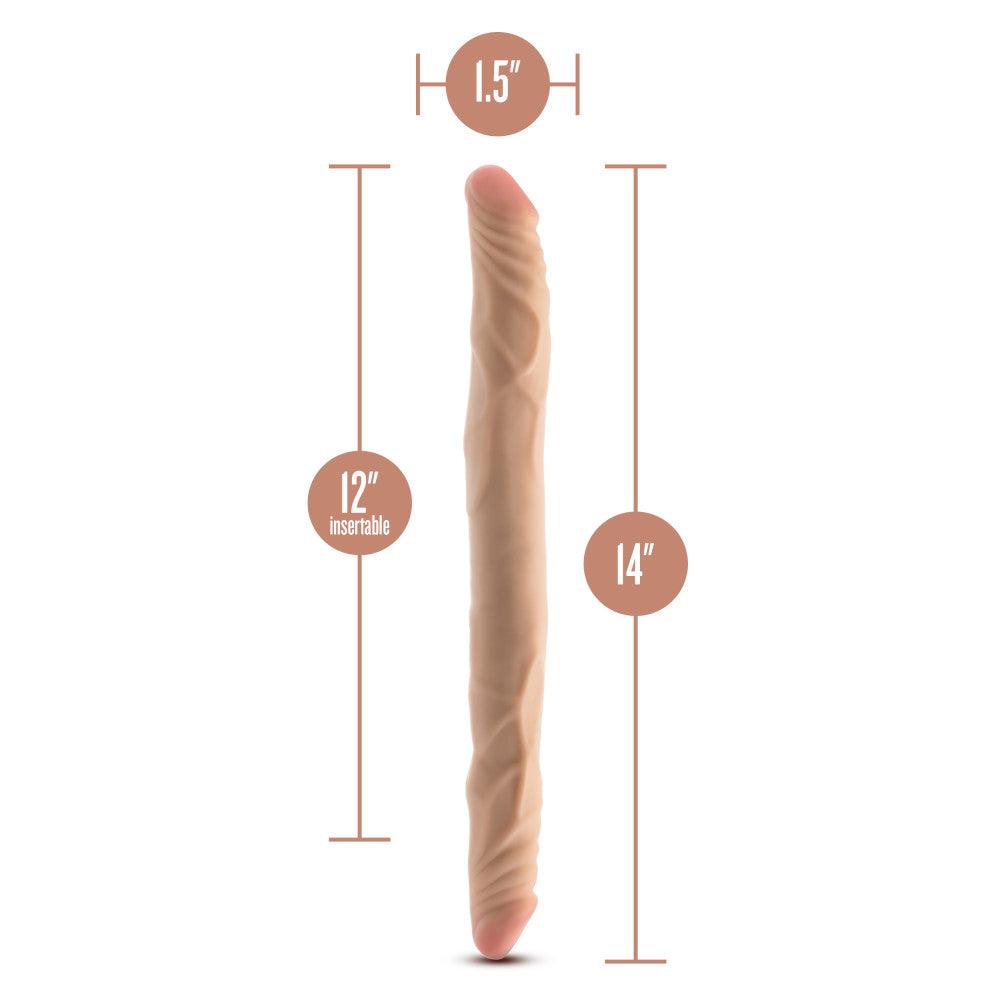 Dr. Skin Plus 14'' Posable Double Dong - Flesh 35.5 cm Double Dong - BL-39753