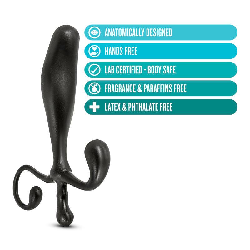 Anal Adventures Prostate Stimulator - Black 12.7 cm Prostate Massager - BL-40085