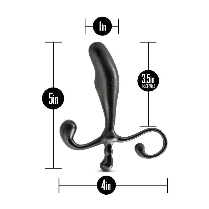 Anal Adventures Prostate Stimulator - Black 12.7 cm Prostate Massager - BL-40085