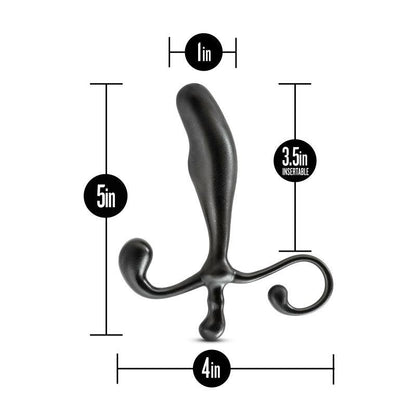 Anal Adventures Prostate Stimulator - Black 12.7 cm Prostate Massager - BL-40085