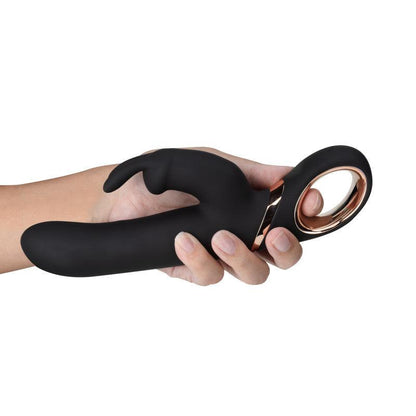 Lush Victoria - Black 22.9 cm (9'') USB Rechargeable Rabbit Vibrator - BL-42805