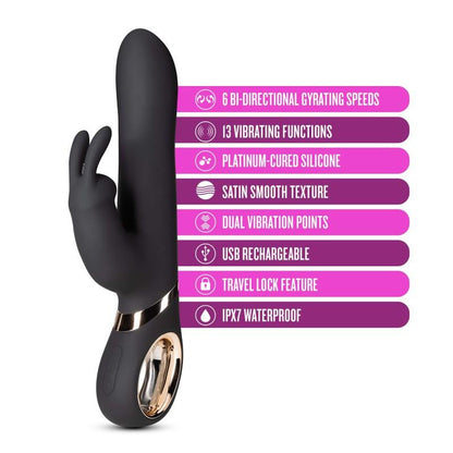 Lush Victoria - Black 22.9 cm (9'') USB Rechargeable Rabbit Vibrator - BL-42805