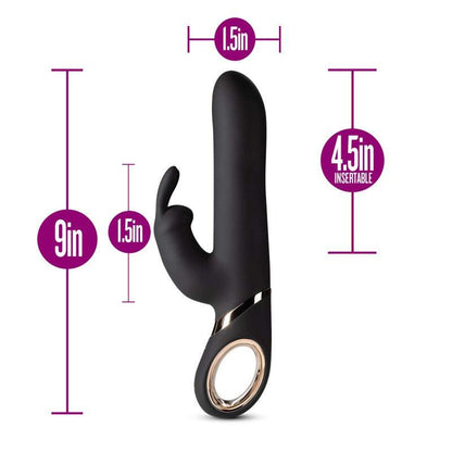 Lush Victoria - Black 22.9 cm (9'') USB Rechargeable Rabbit Vibrator - BL-42805