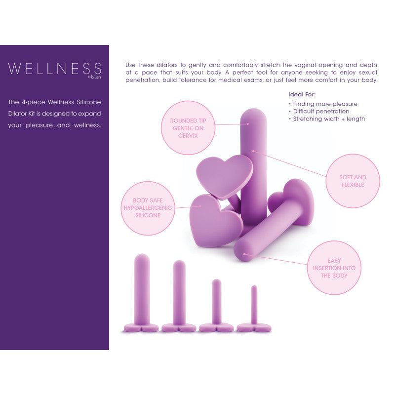 Wellness - Dilator Kit - Purple Vaginal Dilators - Set of 4 Sizes - BL-444111