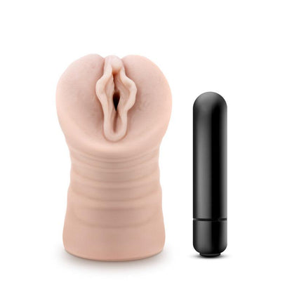 M for Men Ashley - Flesh Vibrating Vagina Stroker - BL-73503