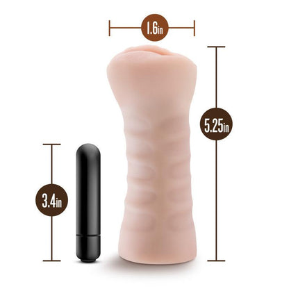 M for Men Ashley - Flesh Vibrating Vagina Stroker - BL-73503