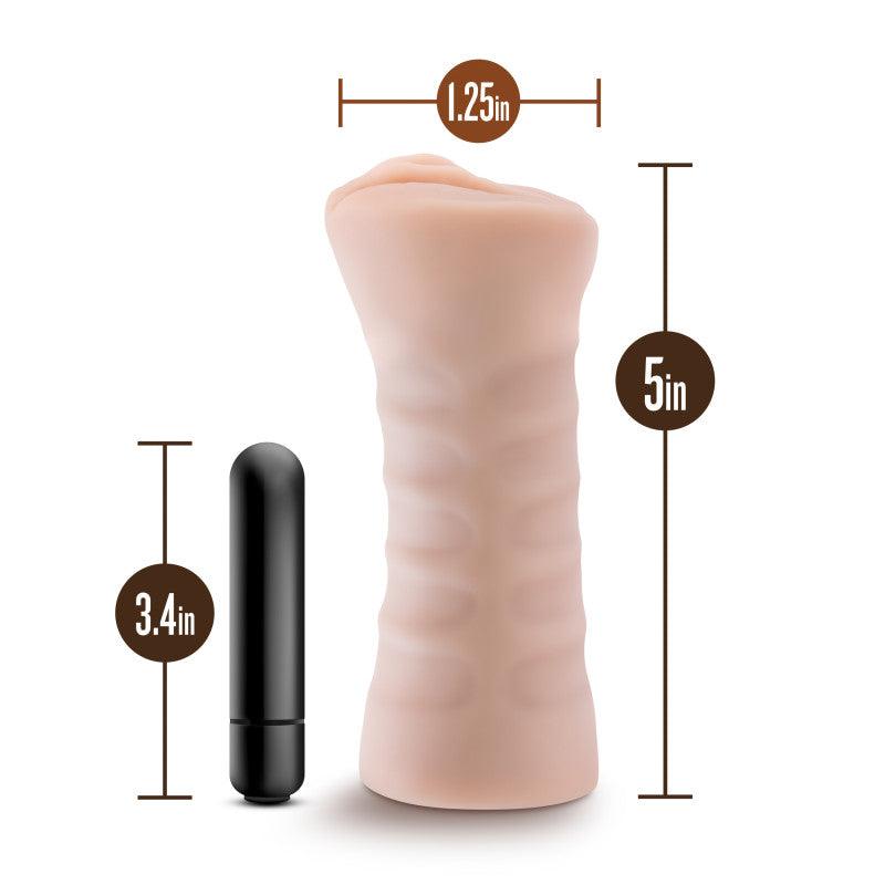 M for Men - Rain - Flesh Vibrating Vagina Stroker - BL-73513