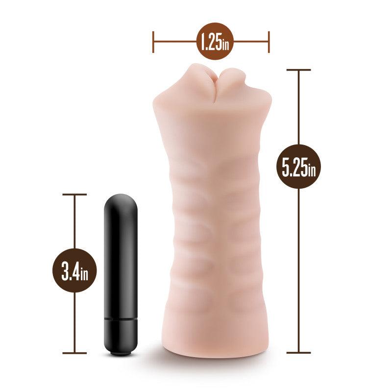 M for Men - Skye - Flesh Vibrating Mouth Stroker - BL-73523