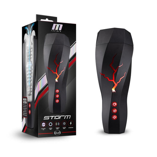 M For Men - Storm - USB Rechargeable Milking & Vibrating Auto Stroker - BL-82304