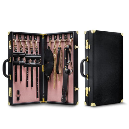 Temptasia Safe Word Bondage Kit with Suitcase - 9 Piece Bondage Set - BL-83605