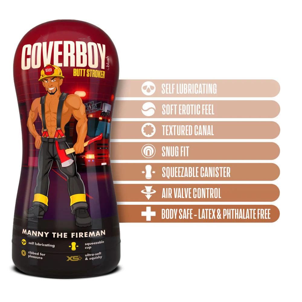 Coverboy Manny The Fireman - Tan Male Ass Stroker - BL-84057