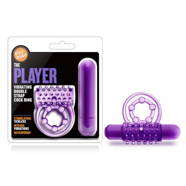 Play With Me - The Player - Purple Vibrating Cock & Ball Rings - BL-91911