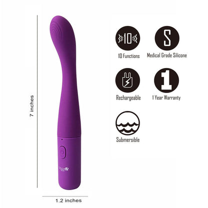 Maia CHELSI - Purple 17.8 cm USB Rechargeable Vibrator - BO-23-008