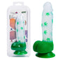 Maia LEIF - Clear/Green 17.8 cm Leaf Print Dong - BO-23-011