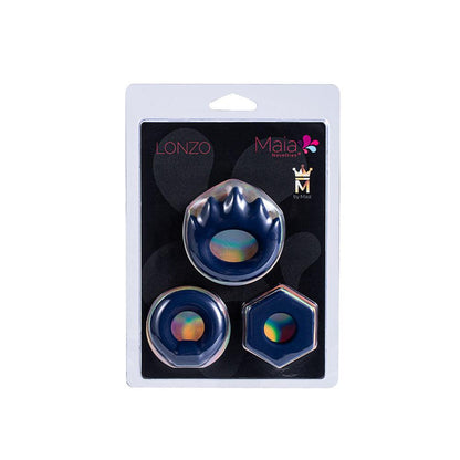 Maia LONZO - Blue Silicone Cock Rings - Set of 3 - BO-24-002